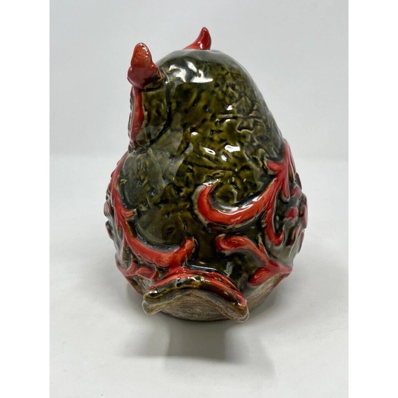 Mid Century Modern Owl 3D Eyes Figurine Decor Boho Retro 7.5" tall Ceramic - Picture 5 of 8